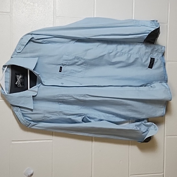 Sovereign Code Roll Sleeve Light Weight Safari Style Chambray Shirt Extra Large - Picture 4 of 14